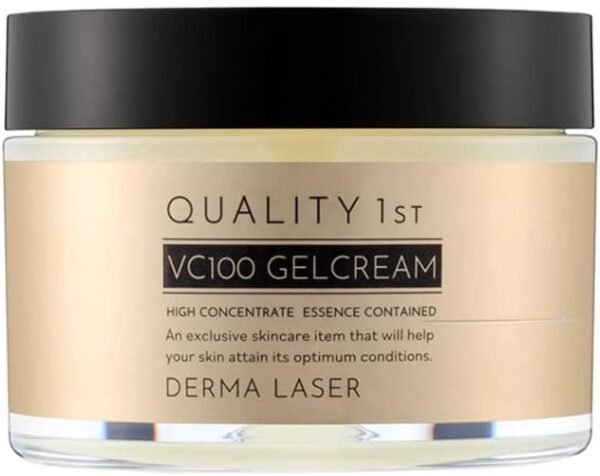 Concentrated gel cream, DermaLaser, Quality 1st, Niacinamide skincare, Japanese beauty, Radiant skin, Moisturizing gel, Laser-inspired care.